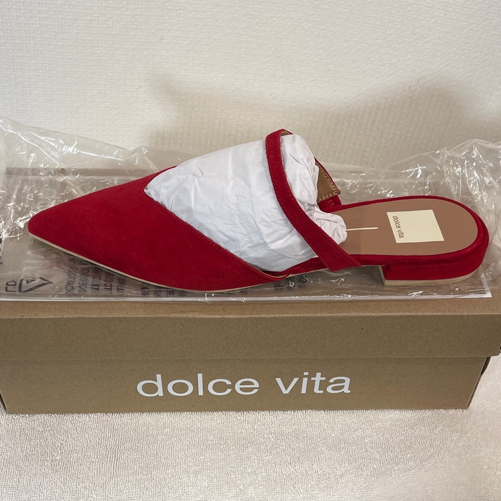 Dolce Vita Red Suede Mules NEW!!!